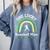 Baseball Mom St Patrick's Day Irish Shamrock Sports Comfort Colors Sweatshirt Denim