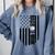 Baseball Mom USA Flag Baseball Mama Day Vibes Mama Comfort Colors Sweatshirt Denim