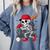 Baseball Skeleton Halloween Playing Comfort Colors Sweatshirt Denim Baseball Skeleton Halloween Playing Comfort Colors Sweatshirt Denim