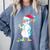 Baseball Snowman Drip Cool Christmas Men Boys Girls Comfort Colors Sweatshirt Denim