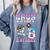 Bruh It's My 8th Birthday Baseball Ice Cream Drip 8 Year Old Comfort Colors Sweatshirt Denim