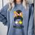 Busy Raising Ballers Softball Messy Bun Baseball Mom Comfort Colors Sweatshirt Denim