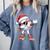Christmas Baseball Ice Cream Dripping Santa Baseball Drip Comfort Colors Sweatshirt Denim Christmas Baseball Ice Cream Dripping Santa Baseball Drip Comfort Colors Sweatshirt Denim