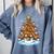 Christmas Baseball Tree Lights Xmas Comfort Colors Sweatshirt Denim