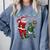 Christmas Santa Baseball Ugly Sweater Comfort Colors Sweatshirt Denim