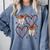 Coquette Bow XOXO Baseball Lover Heart Valentine Game Day Comfort Colors Sweatshirt Denim Coquette Bow XOXO Baseball Lover Heart Valentine Game Day Comfort Colors Sweatshirt Denim