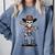 Cowboy Skeleton Baseball Halloween Graphic Comfort Colors Sweatshirt Denim Cowboy Skeleton Baseball Halloween Graphic Comfort Colors Sweatshirt Denim