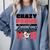 Crazy Proud Always Loud Baseball Mom Saying Comfort Colors Sweatshirt Denim