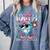 Dabbing Drippy 100th Days Of School Baseball Ice Cream Drip Comfort Colors Sweatshirt Denim
