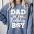 Dad Of The Birthday Boy Baseball Bday Family Comfort Colors Sweatshirt Denim