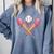 Dripping Pink Baseball Crossed Bats Summer Comfort Colors Sweatshirt Denim