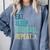 Eat Sleep Baseball Repeat Baseball Player Baseball Comfort Colors Sweatshirt Denim