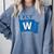 Fly The W Chicago Baseball Winning Flag Distressed Premium Tri-Blend Comfort Colors Sweatshirt Denim