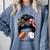 Football Mom Baseball Mom Of Both Messy Bun Mother's Day Premium Tri-Blend Comfort Colors Sweatshirt Denim
