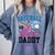 Gender Reveal Baseball Or Bows Daddy Loves You Comfort Colors Sweatshirt Denim