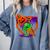 Halloween Baseball Ice Cream Drip Boys Girls Youth Comfort Colors Sweatshirt Denim