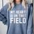 My Heart Is On That Field Baseball Softball Dad Father Comfort Colors Sweatshirt Denim