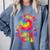 My Heart Is On That Field Cute Baseball Mom Women Comfort Colors Sweatshirt Denim