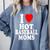 I Heart Love Hot Baseball Moms MILF Cougar Older Woman Comfort Colors Sweatshirt Denim