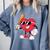 Heart Play Baseball Valentine's Day Teens Boys Girls Kids Comfort Colors Sweatshirt Denim Heart Play Baseball Valentine's Day Teens Boys Girls Kids Comfort Colors Sweatshirt Denim