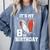 It's My 8th Birthday Baseball Football Heart 8 Year Old Comfort Colors Sweatshirt Denim It's My 8th Birthday Baseball Football Heart 8 Year Old Comfort Colors Sweatshirt Denim