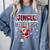 Jingle Ballers Plaid Santa Dabbing Baseball Christmas Comfort Colors Sweatshirt Denim