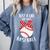 Just A Girl Who Loves Baseball Cute Retro Baseball Lover Comfort Colors Sweatshirt Denim