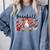 Leopard Baseball Mom Game Day Vibes Mother's Day Comfort Colors Sweatshirt Denim