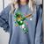 Leprechaun Play Baseball St Patrick's Day Men Kid Boys Comfort Colors Sweatshirt Denim