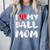 I LOVE MY BASEBALL MOM Comfort Colors Sweatshirt Denim I LOVE MY BASEBALL MOM Comfort Colors Sweatshirt Denim