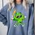 Lucky Shamrock Playing Baseball St Patrick's Kids Boys Comfort Colors Sweatshirt Denim