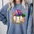 Mardi Gras Baseball Jester Hat Fleur De Lis Boys Girls Kids Comfort Colors Sweatshirt Denim