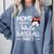 Moms Against White Baseball Pants For a Baseball Mom Comfort Colors Sweatshirt Denim