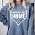 No Place Like Home Baseball Home Plate Comfort Colors Sweatshirt Denim