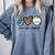 Peace Love Baseball Lover Motif For Women Pink Baseball Mom Comfort Colors Sweatshirt Denim