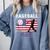 Proud Baseball MOM USA American Flag Family Game Day Comfort Colors Sweatshirt Denim
