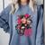 Punk Girl With Anger Kanji And Baseball Bat Comfort Colors Sweatshirt Denim Punk Girl With Anger Kanji And Baseball Bat Comfort Colors Sweatshirt Denim