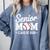 Senior Mom Class Of 2026 Baseball Retro Mom Graduation 2026 Comfort Colors Sweatshirt Denim