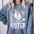 Senior Sister Class Of 2026 Baseball Graduation Heart Comfort Colors Sweatshirt Denim