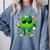 Shamrocks Playing Baseball St Patricks Day 6 7 Meme Men Boys Comfort Colors Sweatshirt Denim