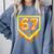 Six Seven 67 Meme Gen Alpha Slang Baseball 101 Comfort Colors Sweatshirt Denim