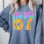 Six Seven Baseball Drip Comfort Colors Sweatshirt Denim Six Seven Baseball Drip Comfort Colors Sweatshirt Denim