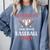 Somebody’s Loud Mouth Baseball Mom Comfort Colors Sweatshirt Denim