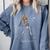Spooky Season Skeleton Baseball Player Halloween Batter Comfort Colors Sweatshirt Denim