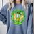 St Patrick Day Baseball Drip Ice Cream Baseball Home Plate Comfort Colors Sweatshirt Denim