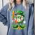 St Patricks Day Baseball Ice Cream Baseball Player Cartoon Comfort Colors Sweatshirt Denim