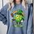 St Patricks Day Baseball Leprechaun Rainbow Green Baseball Comfort Colors Sweatshirt Denim