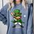 St Patrick’s Day Leprechaun Baseball Irish Graphic Comfort Colors Sweatshirt Denim