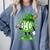 St Patricks Day Shamrock Baseball Drip Icecream Irish Boys Comfort Colors Sweatshirt Denim