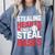 Stealing Hearts Like I Steal Bases Cute Baseball Kids Comfort Colors Sweatshirt Denim Stealing Hearts Like I Steal Bases Cute Baseball Kids Comfort Colors Sweatshirt Denim